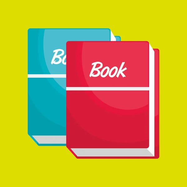 Libro aislado icono de diseño — Vector de stock