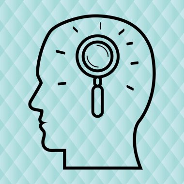 siluet izole düşünce simgesi tasarım ile