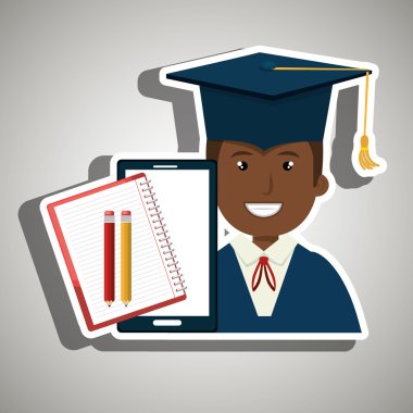 yüksek lisans öğrencisi izole simgesi