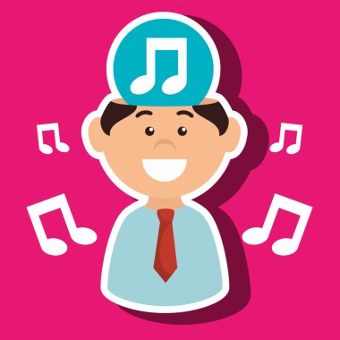 adam müzik fikir izole simgesi