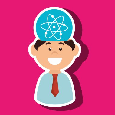 adam izole fikir simgesi tasarım fizik