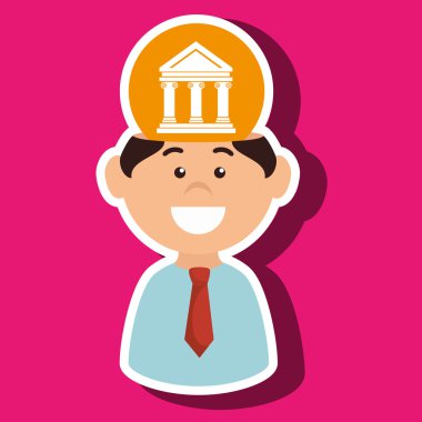 adam adalet fikir izole simgesi