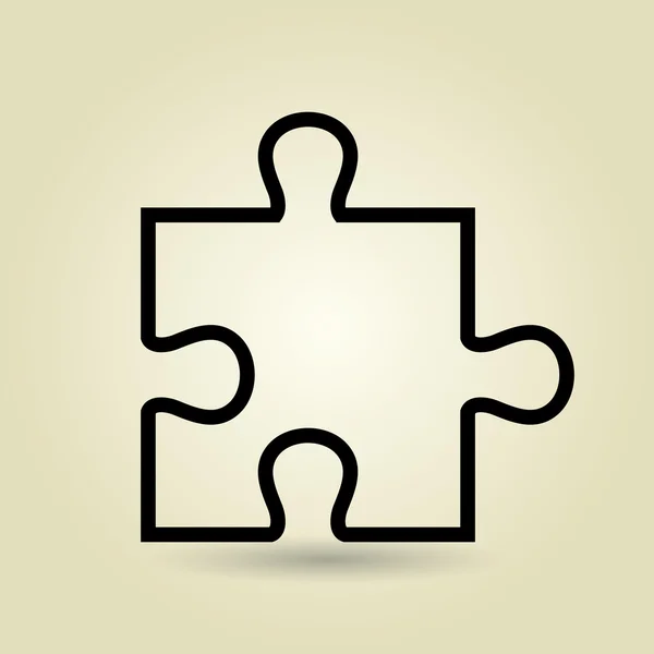 Puzzle isolato icona di design — Vettoriale Stock