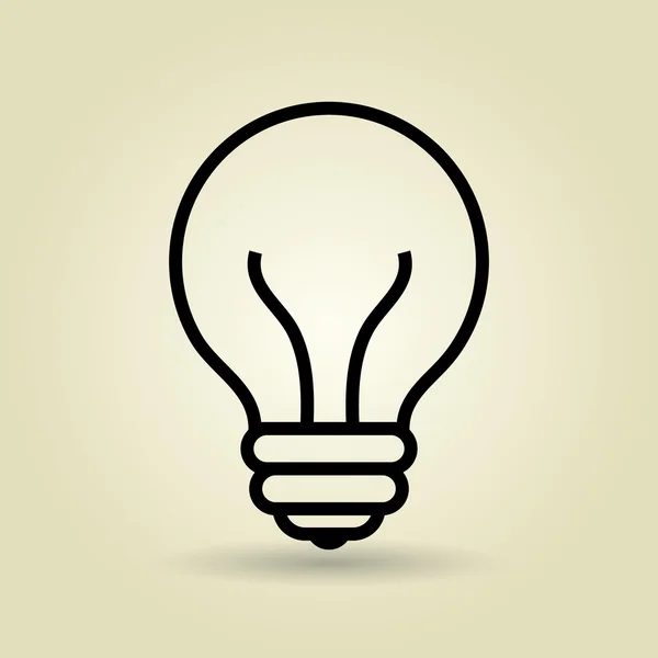 Glödlampa isolerade ikon design — Stock vektor