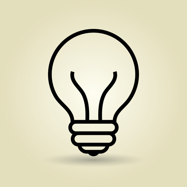 light bulb isolated icon design