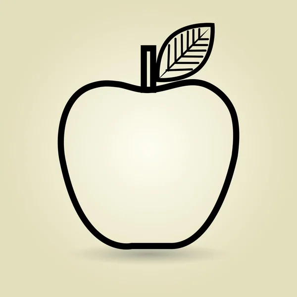 Manzana fruta aislado icono de diseño — Vector de stock