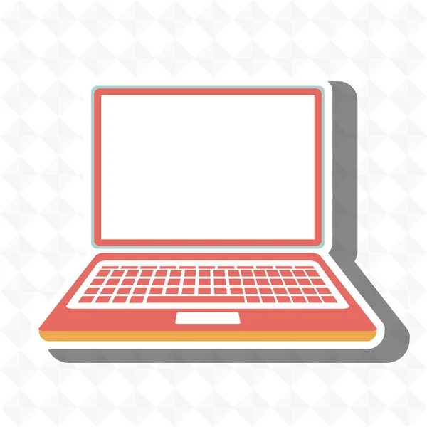 Laptop geïsoleerd pictogram ontwerp — Stockvector