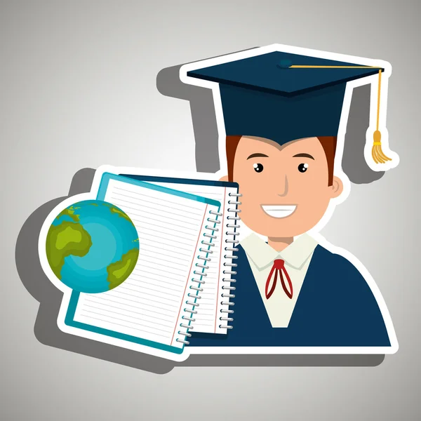 Öğrenci mezuniyet izole simgesi