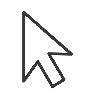 Bilgisayar fare ok işaretçi simgesi tasarım izole