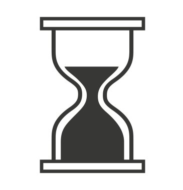 Bilgisayar fare işaretçisini kum saati simgesi tasarım izole