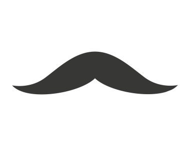 izole bıyık simgesi tasarım