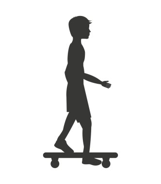 kaykay spor izole simgesi