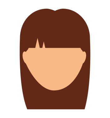 genç kadın izole simgesi