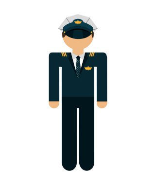 Pilot avatar izole simgesi