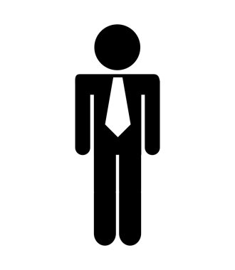 iş adamı izole ayakta simgesi tasarım