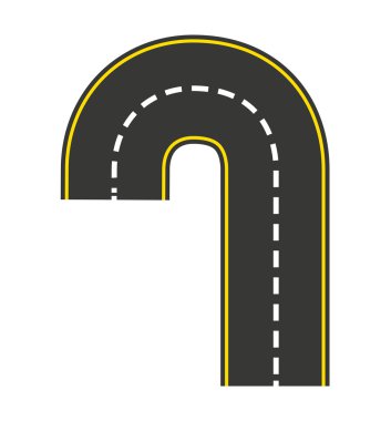 yol stil simgesi tasarım izole