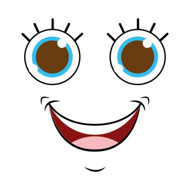 canavar yüz simgesi tasarım izole