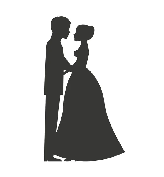 Pareja casada diseño icono aislado — Archivo Imágenes Vectoriales