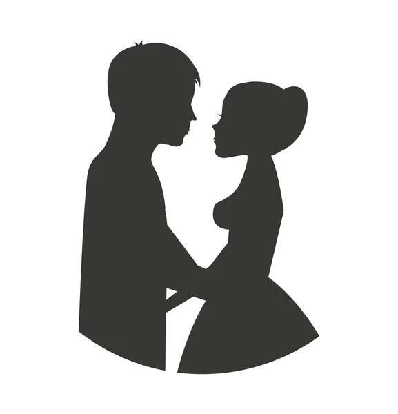 Pareja casada diseño icono aislado — Vector de stock