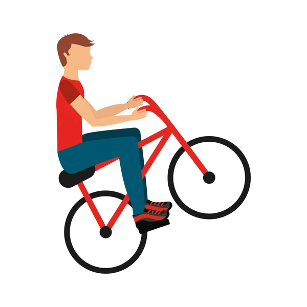 Bicicleta extremo aislado icono de diseño — Vector de stock