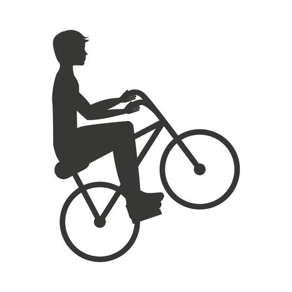 Bicycle extreme isolated icon design — Stock Vector