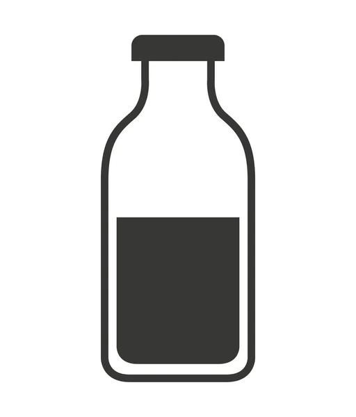 Bouteille de lait icône isolée design — Image vectorielle