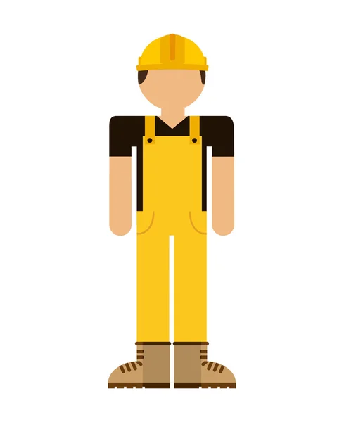 Builder avatar isolated icon design — Stock Vector