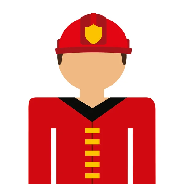 Firefighter avatar isolated icon design — Stock Vector