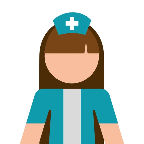 Enfermeira avatar design ícone isolado — Vetor de Stock