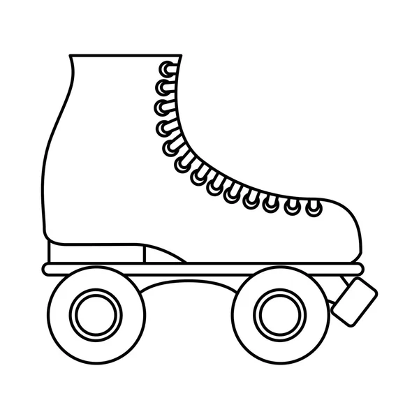 Retro skate isolated icon design — стоковый вектор