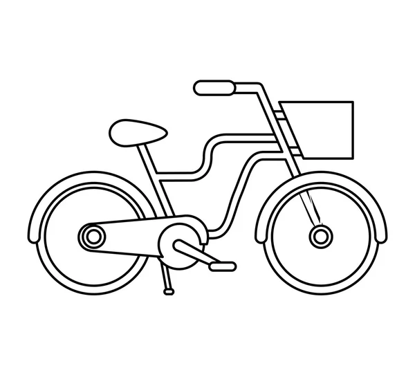 Bicicleta retro diseño icono aislado — Vector de stock