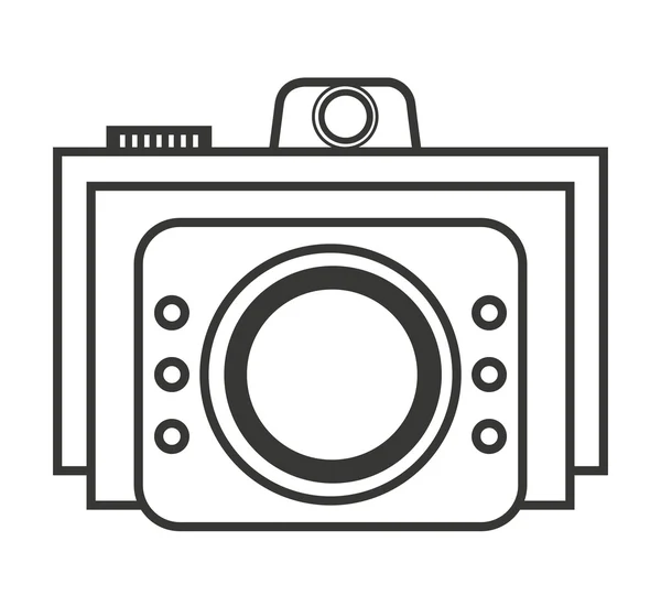 Cámara retro aislado icono de diseño — Vector de stock