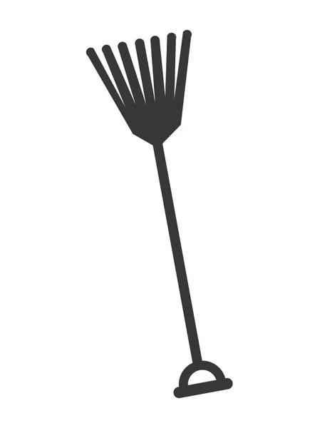 Tuinieren rake geïsoleerd pictogram ontwerp — Stockvector