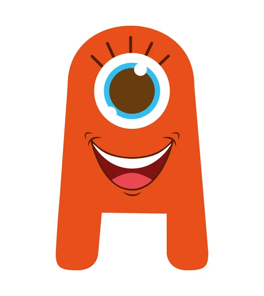 Monster Cartoon isolierte Ikone Design — Stockvektor