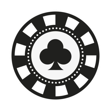 Poker fişleri izole simgesi tasarım