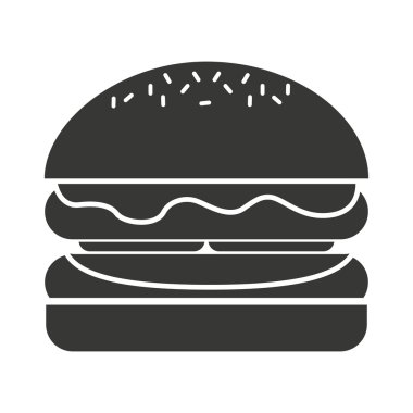 lezzetli hamburger izole simgesi
