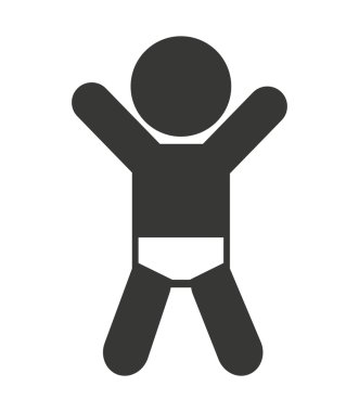 Bebek şekil avatar izole simgesi