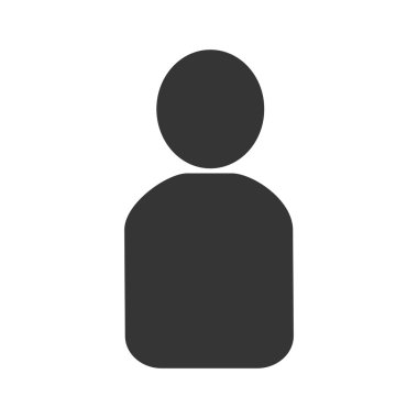 Kişi siluet siyah ve beyaz renklerde.