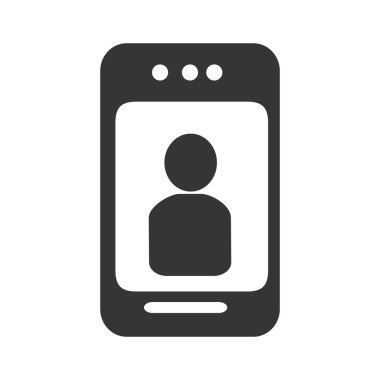 Teknoloji mobil smartphone izole düz simgesi.