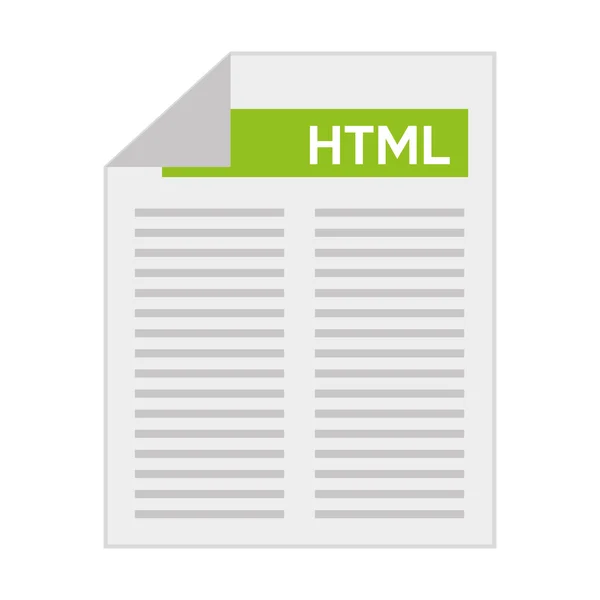 Documento html diseño de icono aislado — Vector de stock