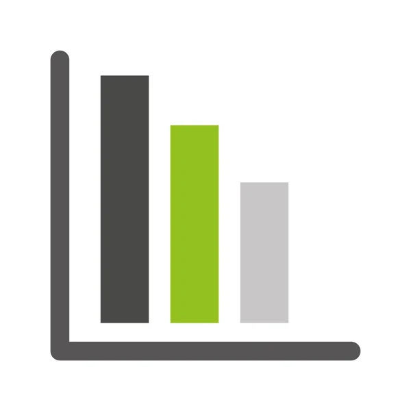 Barras estatísticas design de ícone isolado —  Vetores de Stock