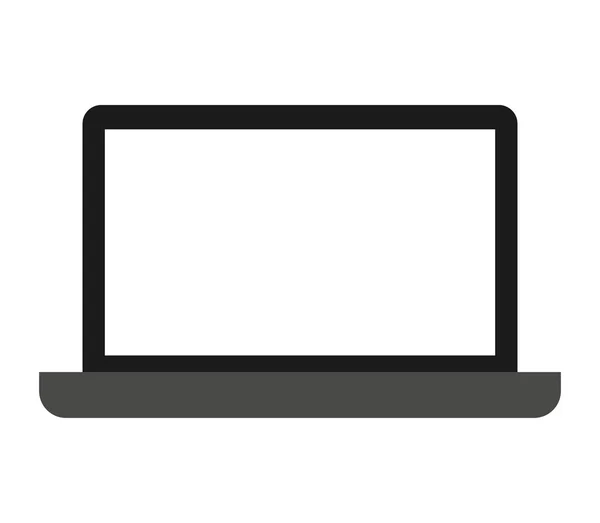Laptopcomputer geïsoleerd pictogram ontwerp — Stockvector