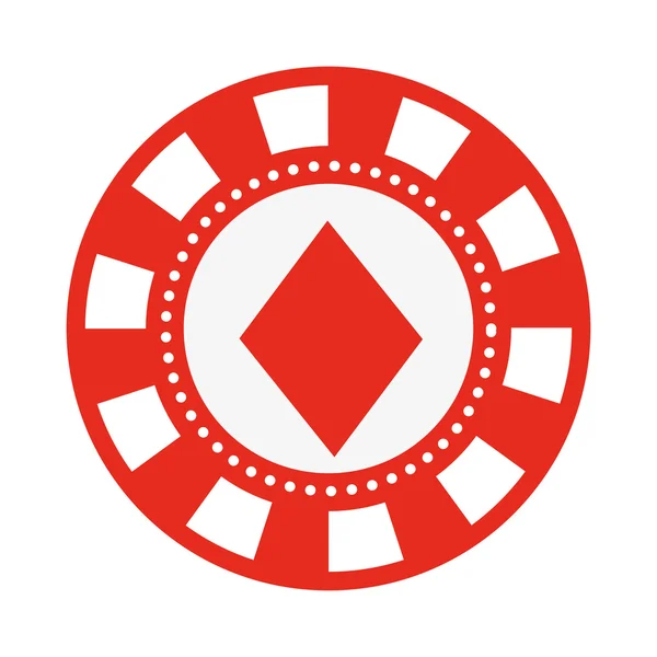Chips de póquer diseño icono aislado — Vector de stock