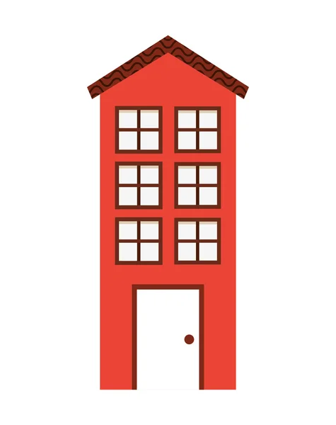 Casa exterior aislado icono de diseño — Vector de stock