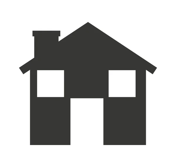 Maison extérieur isolé icône design — Image vectorielle