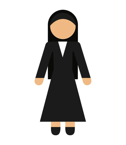 Nonne avatar isolé icône design — Image vectorielle