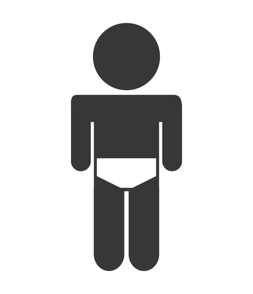 Baby figuur avatar geïsoleerd pictogram ontwerp — Stockvector