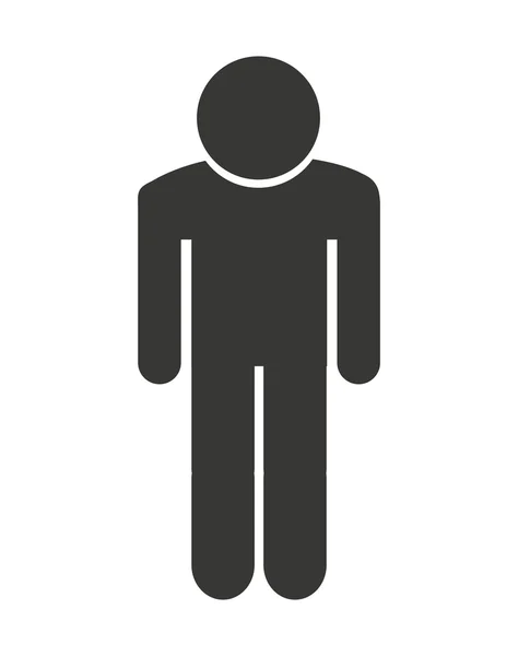 Man figuur avatar geïsoleerd pictogram ontwerp — Stockvector