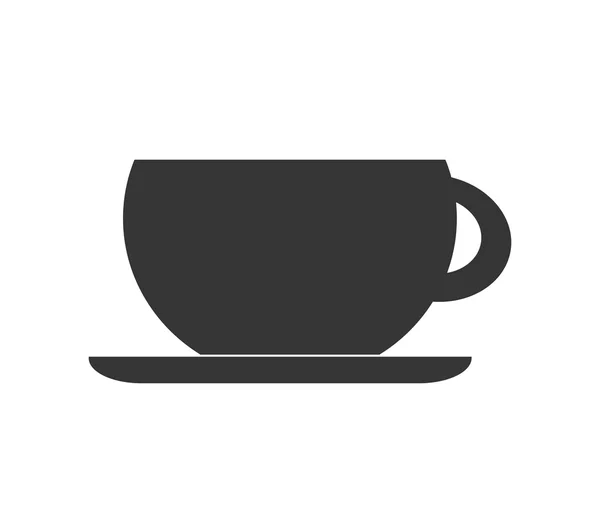 Delicious and fresh coffee isolated icon. — Stock Vector