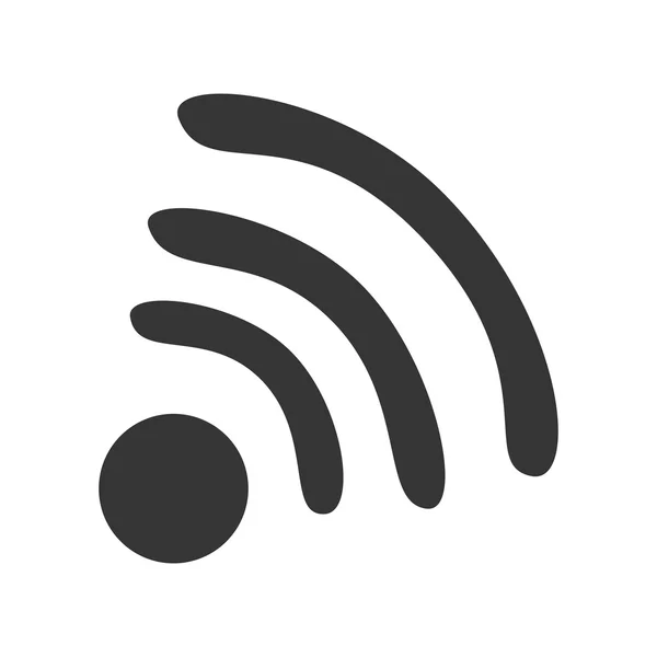 Wifi o icono plano aislado inalámbrico . — Archivo Imágenes Vectoriales
